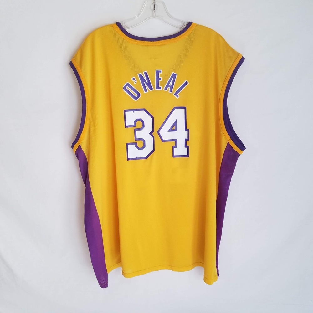 Vintage Champion Shaquille O'Neal LA Lakers Basketball Jersey Mens Size 52 2XL - Picture 5 of 6